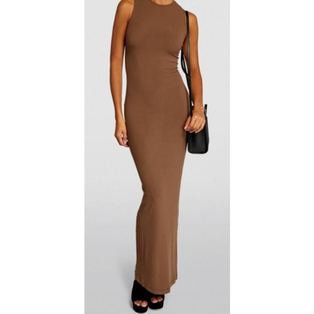 Skims SOFT LOUNGE SLEEVELESS LONG DRESS | OXIDE Sz. 2XL